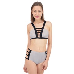 Abalone Grey & Black - Cage Up Bikini Set by FashionLane