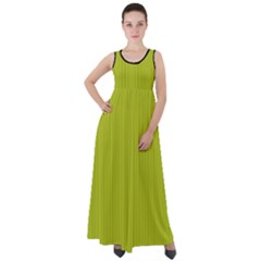 Acid Green & Black - Empire Waist Velour Maxi Dress by FashionLane