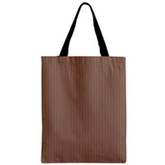 Beaver Brown & Black - Zipper Classic Tote Bag by FashionLane