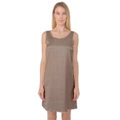 Beaver Brown & Black - Sleeveless Satin Nightdress