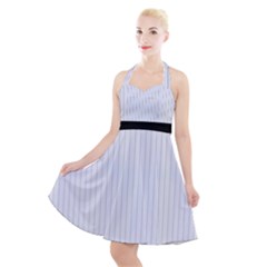 Brilliant White & Black - Halter Party Swing Dress  by FashionLane