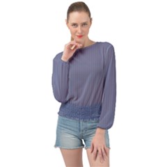 Lavender Violet & Black - Banded Bottom Chiffon Top by FashionLane