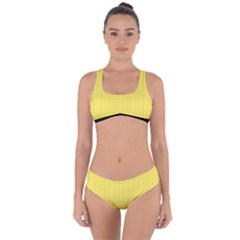 Maize Yellow & Black - Criss Cross Bikini Set by FashionLane