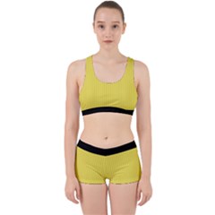 Maize Yellow & Black - Work It Out Gym Set by FashionLane