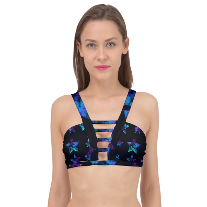 Mermaid Stars Cage Up Bikini Top