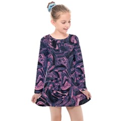 Mad Hatter Kids  Long Sleeve Dress by MRNStudios