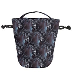 Black Pearls Drawstring Bucket Bag by MRNStudios
