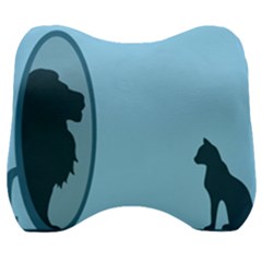 Cat Mirror Lion Velour Head Support Cushion