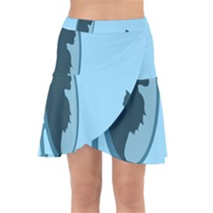 Cat Mirror Lion Wrap Front Skirt