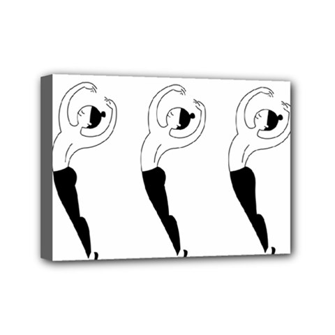 Classical Ballet Dancers Mini Canvas 7  X 5  (stretched)