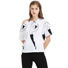 Classical Ballet Dancers One Shoulder Cut Out Tee