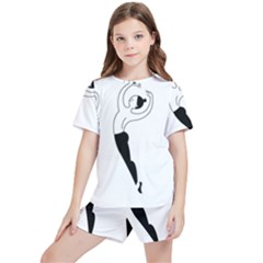 Classical Ballet Dancers Kids  Tee And Sports Shorts Set