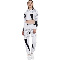 Classical Ballet Dancers Cropped Zip Up Lounge Set