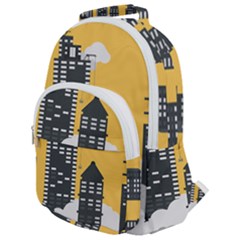 Minimal Skyscrapers Rounded Multi Pocket Backpack