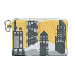 Minimal Skyscrapers Canvas Cosmetic Bag (large)