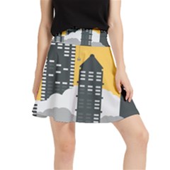 Minimal Skyscrapers Waistband Skirt