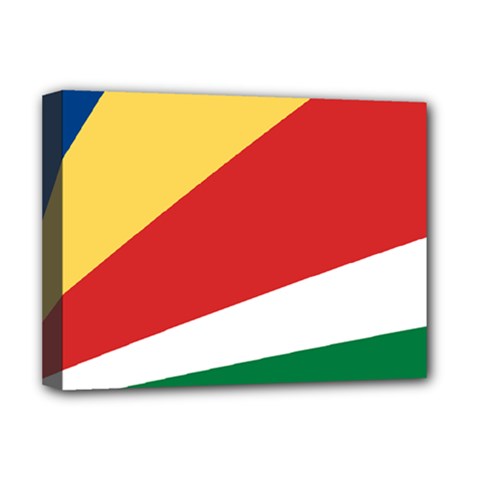 Seychelles Flag Deluxe Canvas 16  X 12  (stretched)  by FlagGallery