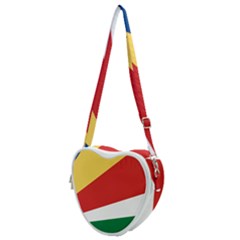 Seychelles Flag Heart Shoulder Bag
