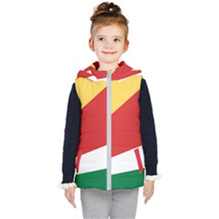Seychelles Flag Kids  Hooded Puffer Vest by FlagGallery