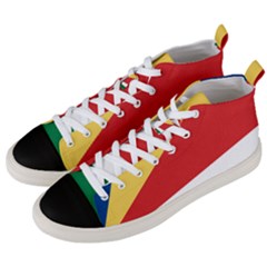 Seychelles Flag Men s Mid-top Canvas Sneakers by FlagGallery