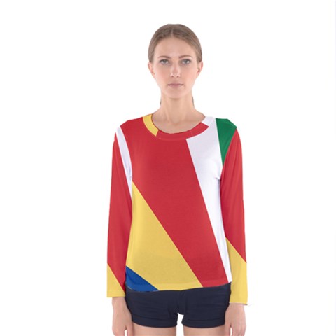 Seychelles-flag12 Women s Long Sleeve Tee by FlagGallery