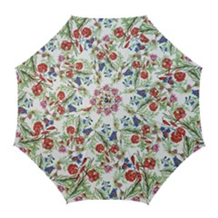 Flowers Pattern Golf Umbrellas by goljakoff