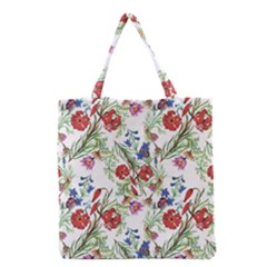 Flowers Pattern Grocery Tote Bag by goljakoff