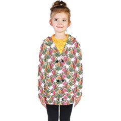 Flowers Pattern Kids  Double Breasted Button Coat by goljakoff