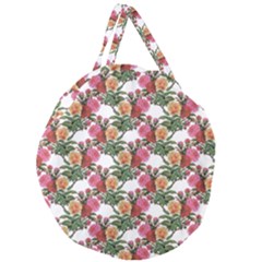 Flowers Pattern Giant Round Zipper Tote by goljakoff