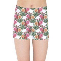 Flowers Pattern Kids  Sports Shorts by goljakoff