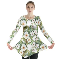 Summer Flowers Long Sleeve Tunic 