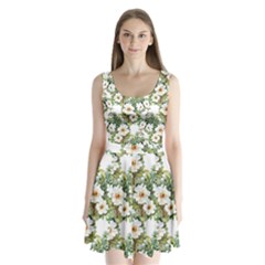 Summer Flowers Split Back Mini Dress  by goljakoff