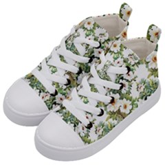 Summer Flowers Kids  Mid-top Canvas Sneakers by goljakoff