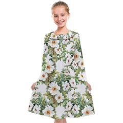 Summer Flowers Kids  Midi Sailor Dress by goljakoff