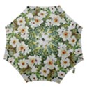 White flowers Hook Handle Umbrellas (Small) View1