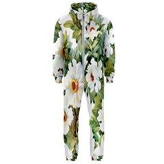 White Flowers Hooded Jumpsuit (men)  by goljakoff