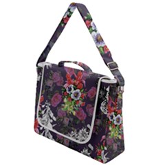 Purple Flowers Box Up Messenger Bag by goljakoff