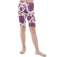 Rose Flowers Kids  Mid Length Swim Shorts by goljakoff