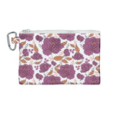 Rose Flowers Canvas Cosmetic Bag (medium) by goljakoff