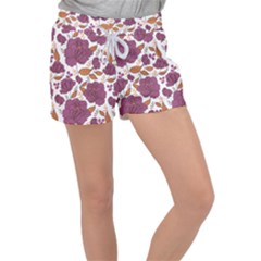 Rose Flowers Velour Lounge Shorts by goljakoff
