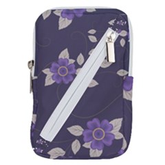 Purple Flowers Belt Pouch Bag (small) by goljakoff