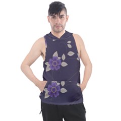 Purple Flowers Men s Sleeveless Hoodie by goljakoff