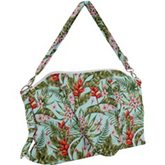 Tropical Flowers Canvas Crossbody Bag by goljakoff