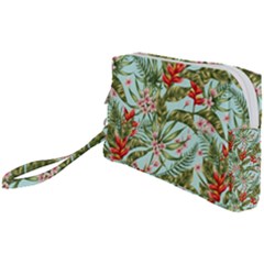 Tropical Flowers Wristlet Pouch Bag (small)