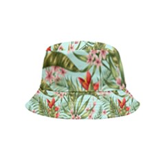 Tropical Flowers Inside Out Bucket Hat (kids) by goljakoff