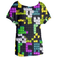 Drawn Squares                                                   Women s Oversized Tee by LalyLauraFLM