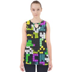 Drawn Squares                                                     Cut Out Tank Top by LalyLauraFLM