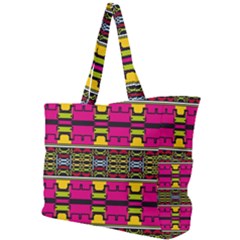 Pink Yellow Green Shapes                                                      Simple Shoulder Bag by LalyLauraFLM