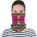 Pink yellow green shapes                                                   Face Seamless Bandana (Adult) View1