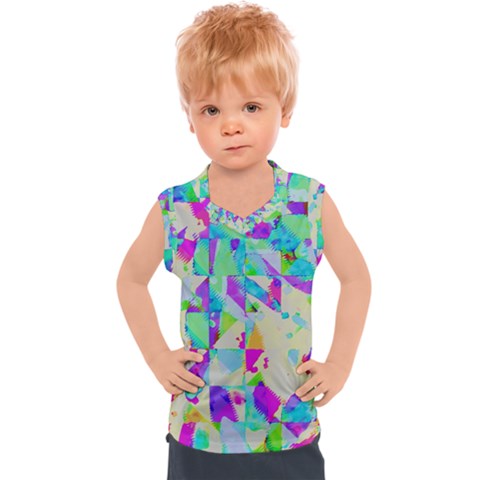 Watercolors Spots                                                        Kids  Mesh Tank Top by LalyLauraFLM